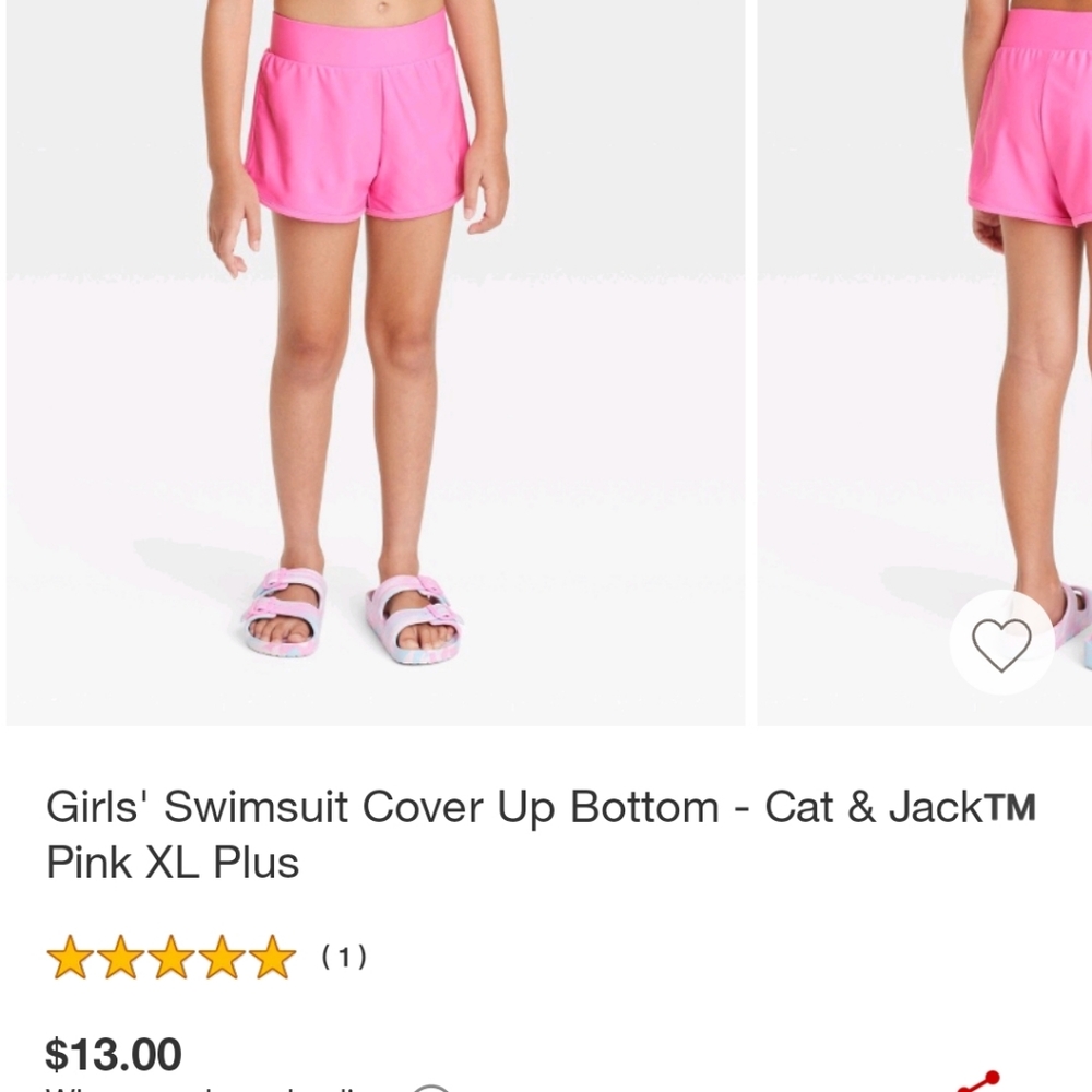 Girls XL Plus Cover Up Shorts